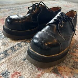 Black Dr. Martens Vintage Lace-Up Platform Shoes